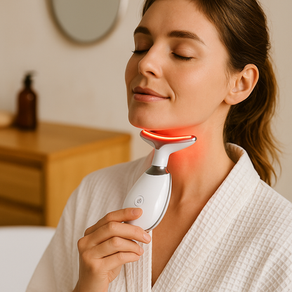 Face & Neck Massager with Led Light