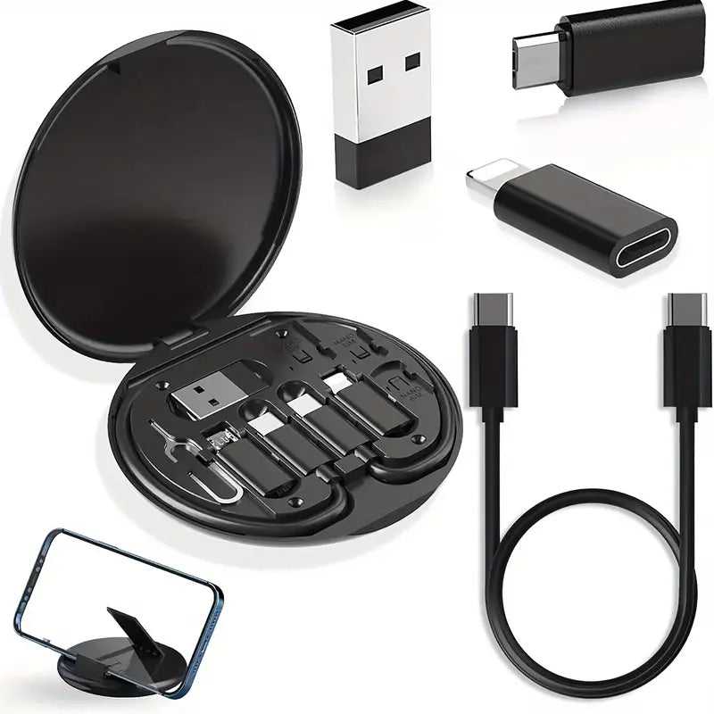 5 in 1 Portable Data Cable Storage Box
