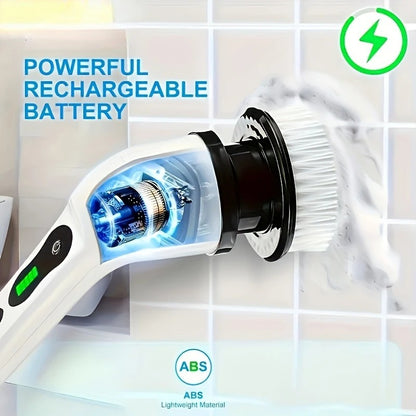 Electric Spin Scrubber with 9 Brush Heads