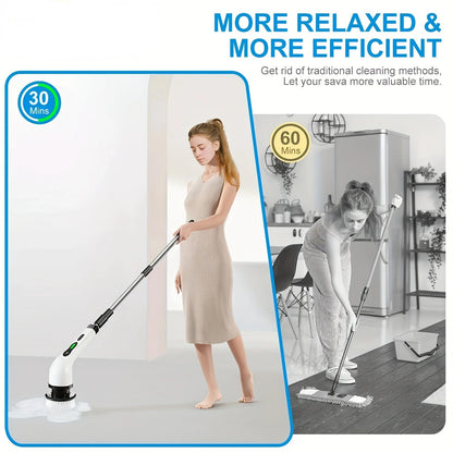 Electric Spin Scrubber with 9 Brush Heads
