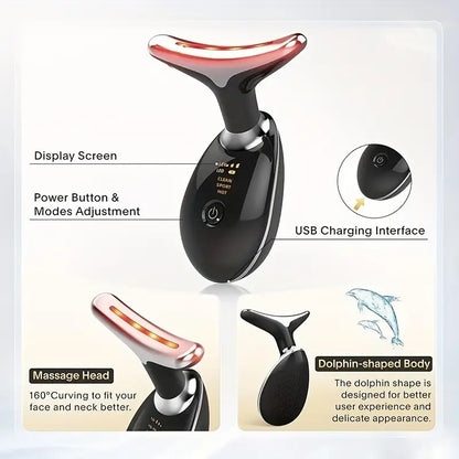 Face & Neck Massager with Led Light