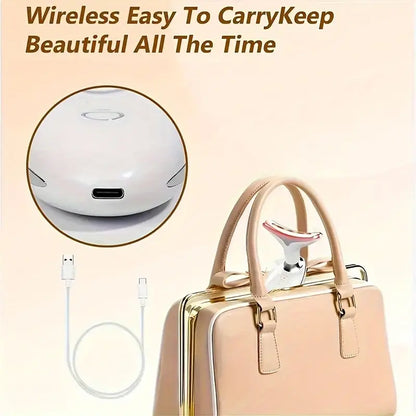 Face & Neck Massager with Led Light