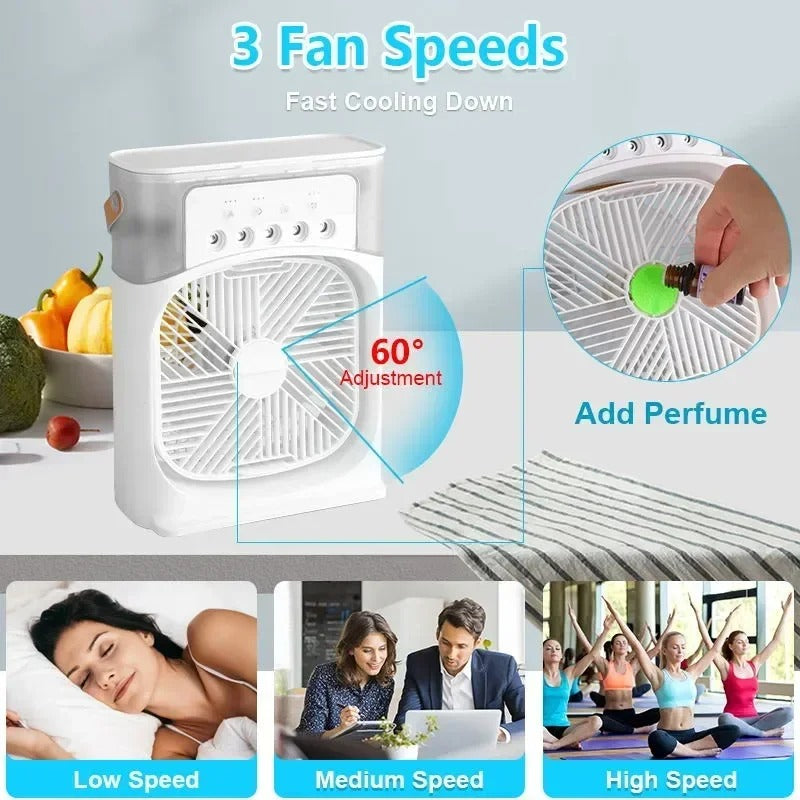 3-in-1 Portable Ice Fan Humidifier